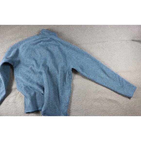 Patagonia Jacket Mens L Blue Better Sweater Fleece 1/4 Zip Pull Over Hiking - Picture 5 of 7